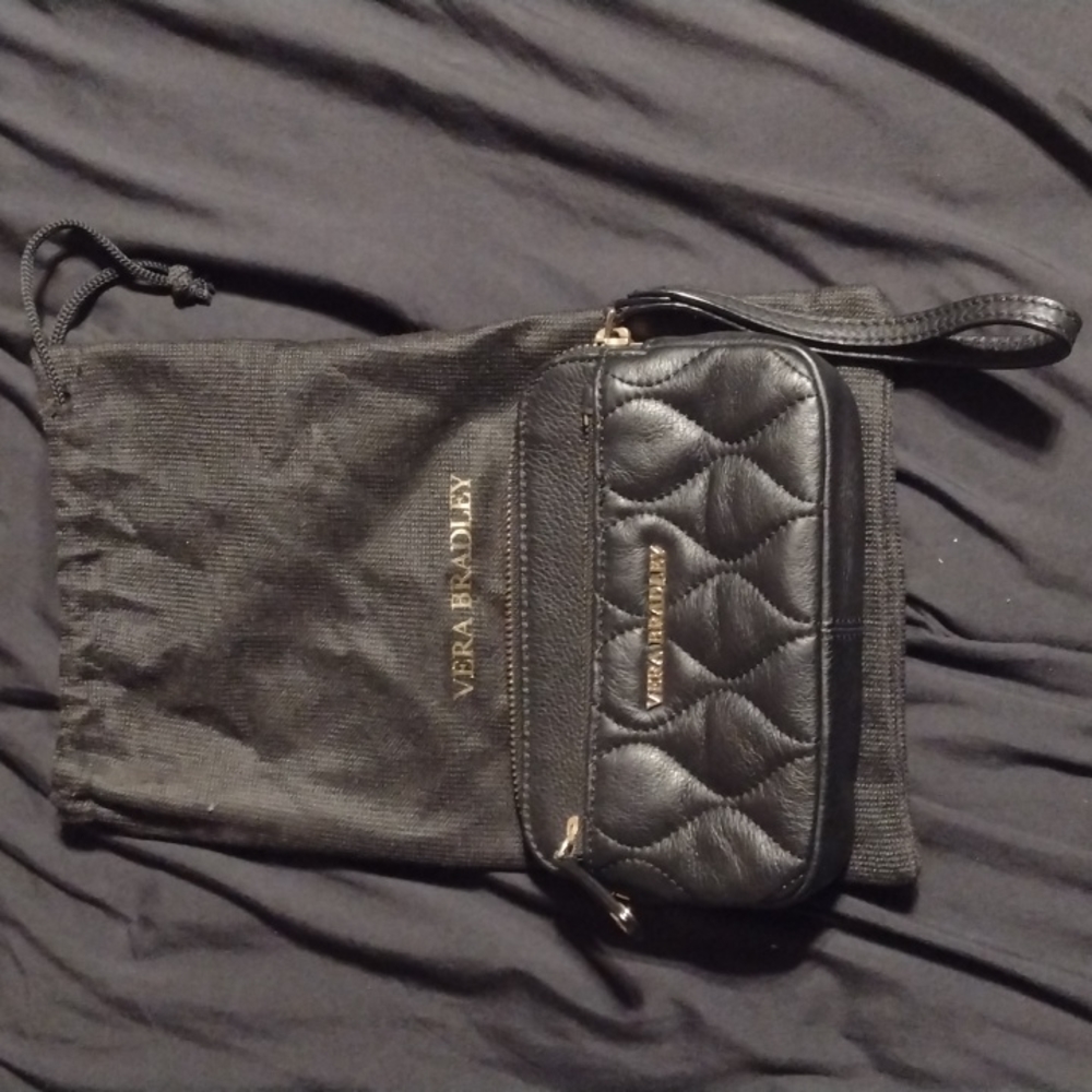 Black Vera Bradley wristlet with Dust bag